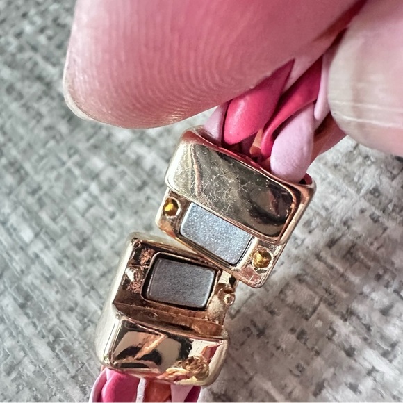 Napier Pink and Gold Braided Bracelet Size 6 - Picture 2 of 7